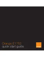 Preview for 1 page of ORANGE E1752 Quick Start Manual