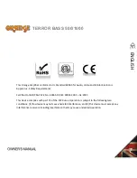 Preview for 7 page of ORANGE TERROR BASS 1000 Owner'S Manual