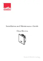 Oras Electra 6660 Installation And Maintenance Manual preview