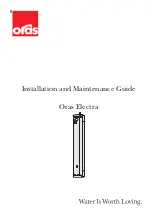 Oras Electra 6661S Installation And Maintenance Manual preview