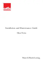 Предварительный просмотр 1 страницы Oras Nova 7443 Installation And Maintenance Manual