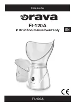 Orava FI-120A Instruction Manual & Warranty preview