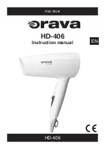 Orava HD-406 Instruction Manual preview