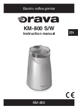 Orava KM-800 S Instruction Manual preview