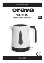 Orava VK-2015 Instruction Manual preview