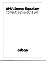 Preview for 1 page of Orban 674A Operating Manual