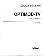 Preview for 1 page of Orban 8182A Operating Manual