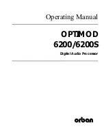 Orban OPTIMOD 6200 Operating Manual preview