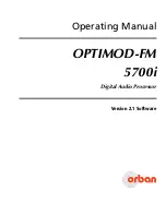 Предварительный просмотр 7 страницы Orban OPTIMOD-FM 5700i Operating Manual