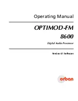 Orban OPTIMOD-FM 8600 Operating Manual preview