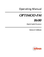 Предварительный просмотр 7 страницы Orban OPTIMOD-FM 8600 Operating Manual