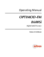 Preview for 1 page of Orban OPTIMOD-FM 8600Si Operating Manual