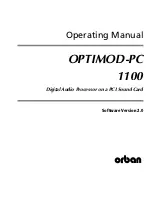 Preview for 1 page of Orban OPTIMOD-PC 1100 Operating Manual