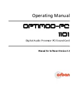 Orban Optimod-PC 1101 Operating Manual preview