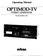 Preview for 1 page of Orban Optimod-TV 8182A/SG Operating Manual