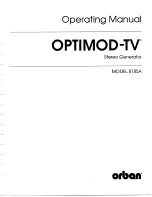 Orban Optimod-TV 8185A Operating Manual preview