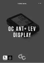 Orbea OC ANT+ LEV DISPLAY Technical Manual предпросмотр