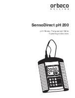 ORBECO SensoDirect pH 200 Operating Instructions Manual preview