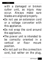 Предварительный просмотр 21 страницы Orbegozo CTP 1815 Instruction Manual