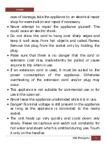 Preview for 10 page of Orbegozo CU 5100 Instruction Manual