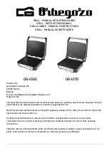 Preview for 1 page of Orbegozo GR 2500 Instruction Manual