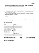 Preview for 2 page of Orbegozo MIG 2527 Instruction Manual