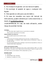 Preview for 3 page of Orbegozo PC 4100 Operating Instructions Manual