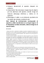 Preview for 6 page of Orbegozo PHF 25 Instruction Manual