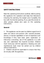 Preview for 9 page of Orbegozo RF 1500 Instruction Manual