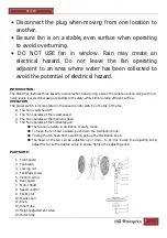 Preview for 9 page of Orbegozo SF 0148 Instruction Manual