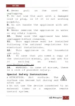 Preview for 12 page of Orbegozo SW 7250 Instruction Manual