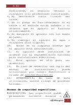 Preview for 4 page of Orbegozo WL 4000 Instruction Manual