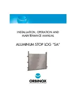 Orbinox ALUMINUM STOP LOG SA Installation, Operation And Maintenance Manual preview