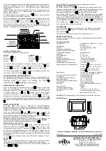 Предварительный просмотр 12 страницы Orbis MIRUS TOUCH Instructions Manual