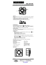 Orbis ROLLMATIC Quick Start Manual предпросмотр