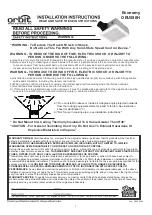 Orbit Economy OEU580H Installation Instructions предпросмотр