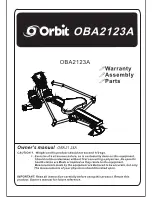 Orbit OBA2123A Owner'S Manual предпросмотр