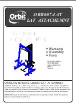 Orbit OBB007-LAT Assembly Manual preview