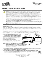 Orbit Well Lights 5300S Installation Instructions preview