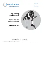 Orbitalum RA 41 Plus Operating Instructions Manual предпросмотр