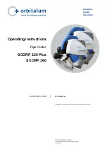 Orbitalum SCORP 220 Plus Operating Instructions Manual preview