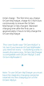 Предварительный просмотр 5 страницы Orcam MyCharger User Manual