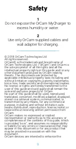 Предварительный просмотр 9 страницы Orcam MyCharger User Manual