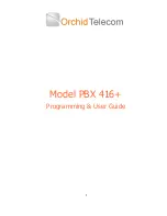 Preview for 1 page of Orchid Telecom 416+ Programming & User Manual