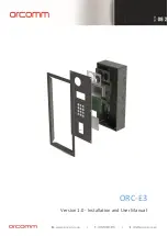 Orcomm ORC-E3 Installation And User Manual предпросмотр