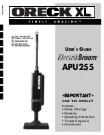 Oreck APU255 User Manual preview