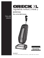 Предварительный просмотр 19 страницы Oreck Aviator Upright Series User Manual