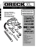 Preview for 1 page of Oreck BB1000 User Manual