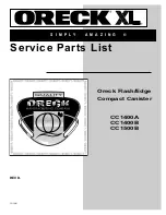 Preview for 6 page of Oreck CC1400A Service Parts List