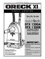 Предварительный просмотр 17 страницы Oreck duchTech DTX 1200A User Manual